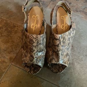 Jessica Simpson Snakeskin Wedges
